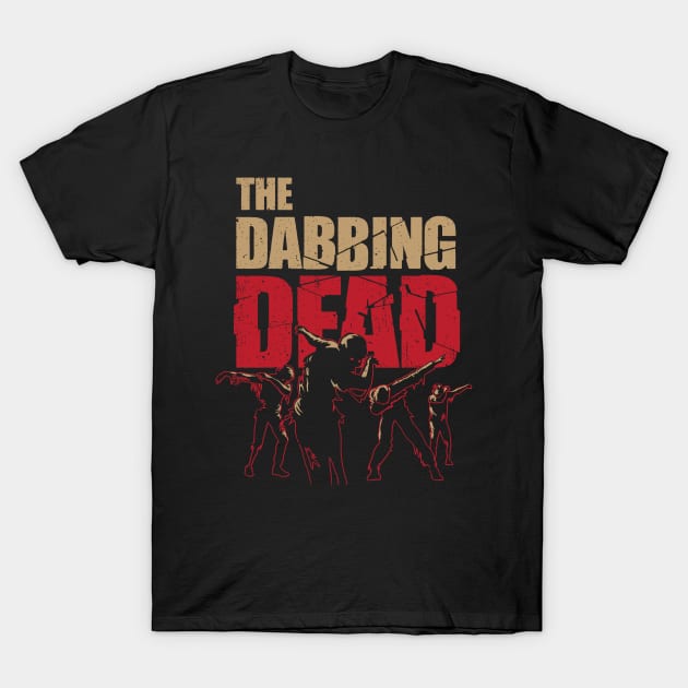 Dabbing Dead Zombie T-shirt Creme T-Shirt by vo_maria